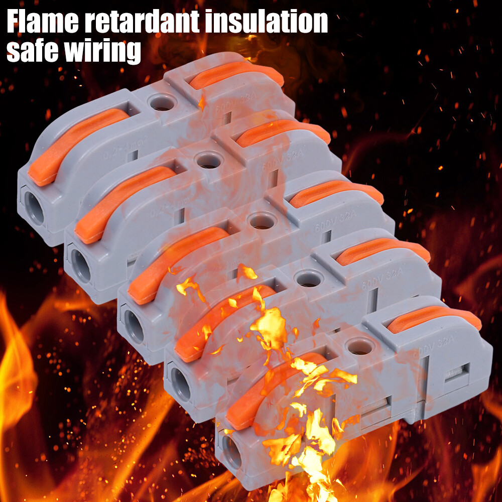 10/5Pcs Quick Wiring Connector Fast Splicing Electrical Connector Multiplex Butt Terminal Universal 1 to 1 Inline Wire Connector
