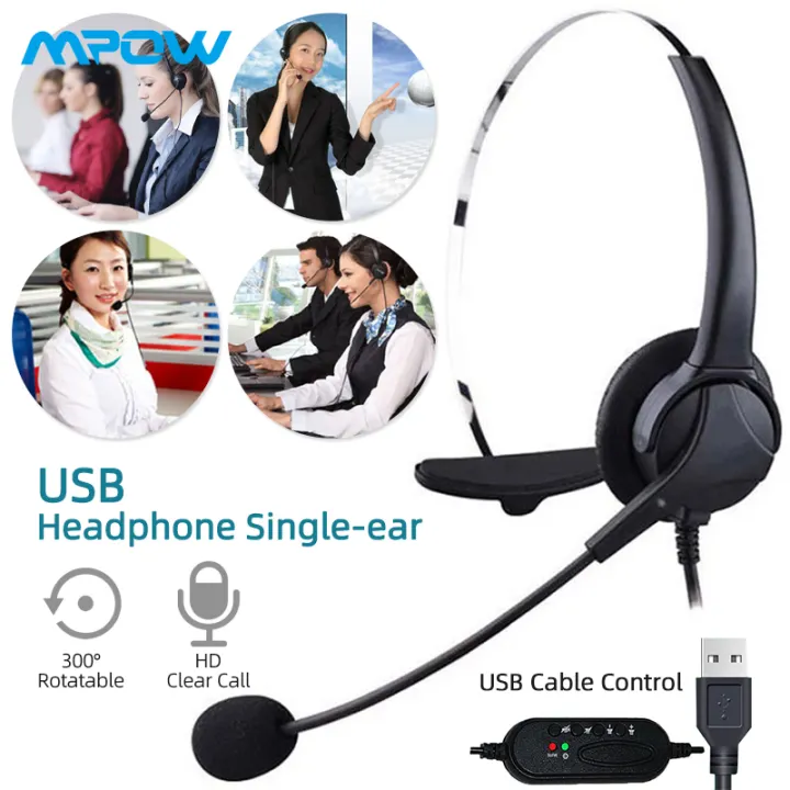 one ear usb headset with microphone