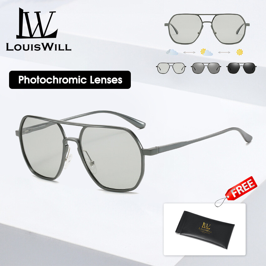 LouisWill Sunglasses Large Frame Double Beam Sunglasses TAC Polarized Sunglasses Unisex Fashion Sunglasses Driving Glasses Sunglasses Fashion Personality Sunglasses UV400 Protection Clean Vision for Men Women