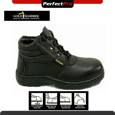 Gold Hammer Mid Cut Lace Up Safety Shoes / Safety Boots Kasut Keselamatan Lelaki Kasut Safety