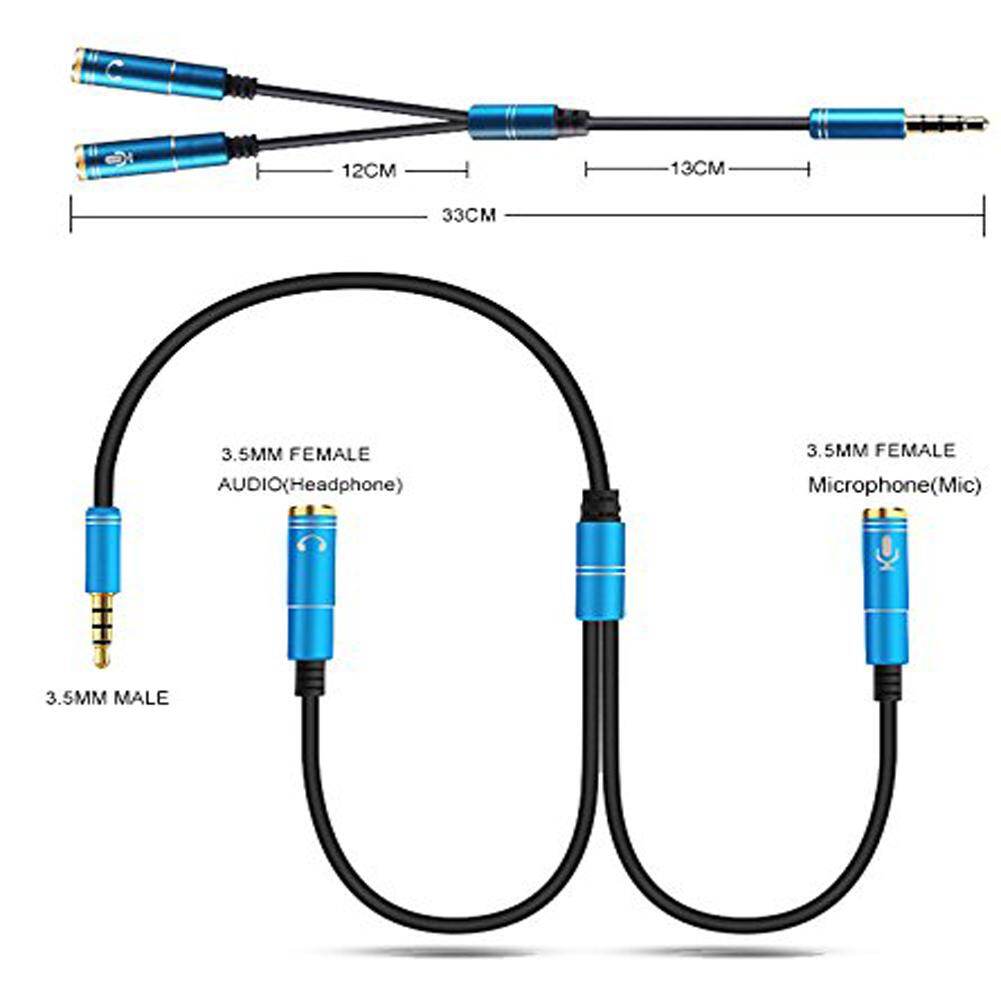 【🔥Nóng bán】Bộ Chia Bộ Chuyển Đổi Tai Nghe Di Động Cáp Giắc Cắm 3.5Mm Với Micrô Và Đầu Nối Tai Nghe Âm Thanh Riêng Biệt【Trả lại trong vòng 7 ngày】