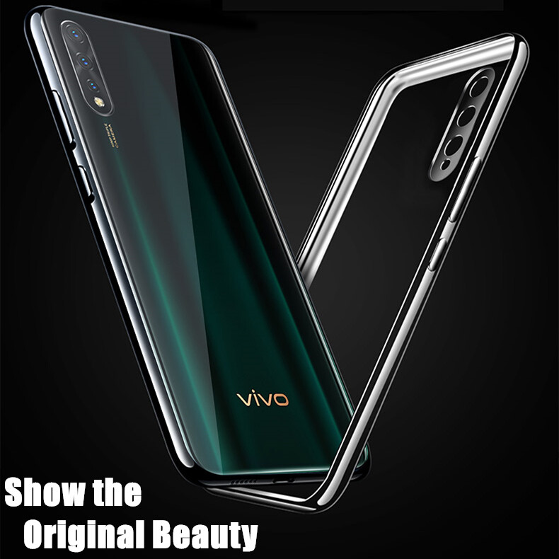 【Camera Full Coverage】For Vivo S1 1907 Upgrade 6D Electroplating Slim Soft Clear Silicon Protective Jelly Case Liquid Crystal Anti-fading Back Cover Skin