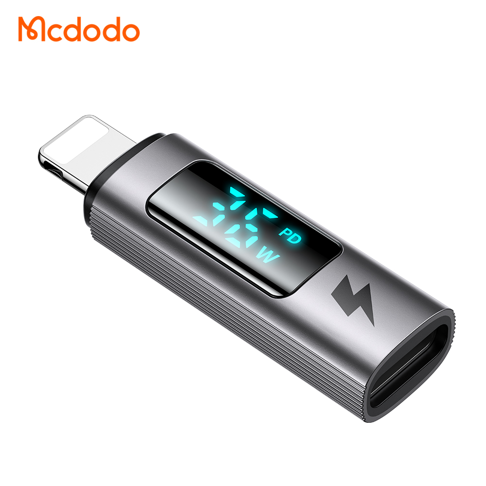 Mcdodo usb-c to lightning digital display charging adapter for iphone 14 13 12 11 x ipad pro fast charging 36w pd charge data transfer type c to to lightning adapter