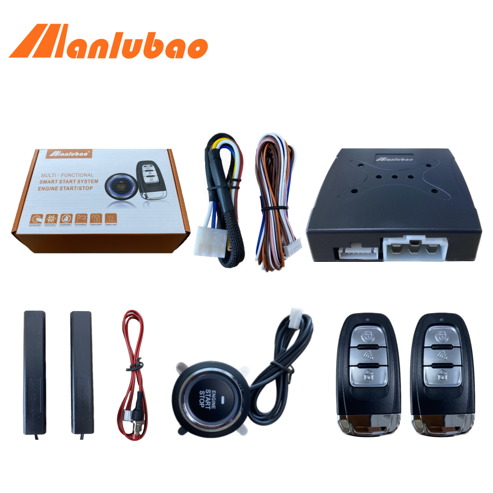 Manlubao A6-A Passive Keyless Entry Push Button Start System Car Engine Start Stop Compatible for all 12V Cars