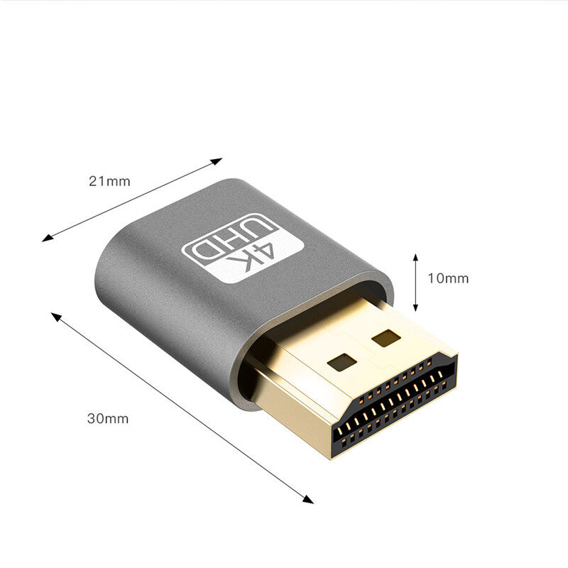 Phích Cắm Ảo JTKE VGA, Bộ Chuyển Đổi Giả Mô Phỏng Màn Hình Ảo HDMI, Bộ Chuyển Đổi DDC Chỉnh Sửa Hỗ Trợ 1920X1080P Cho Video