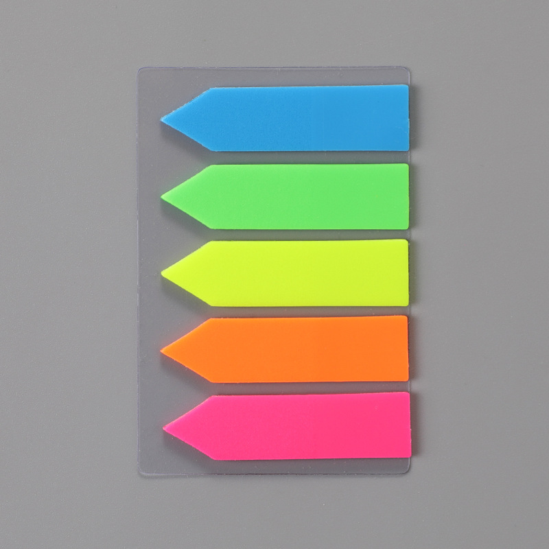 100 Sheets Fluorescence Sticky Notes Memo Pad Loose-leaf Index Sticker Bookmark Sticker Office Stationery Supplies Post-it Memo Sticky