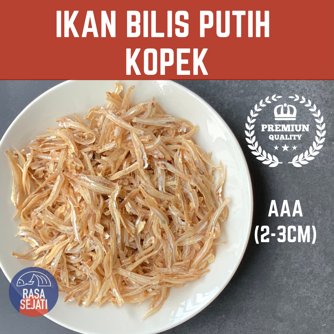 IKAN BILIS PUTIH KOPEK/PEELED ANCHOVIES GRADE AAA (300g) | Lazada