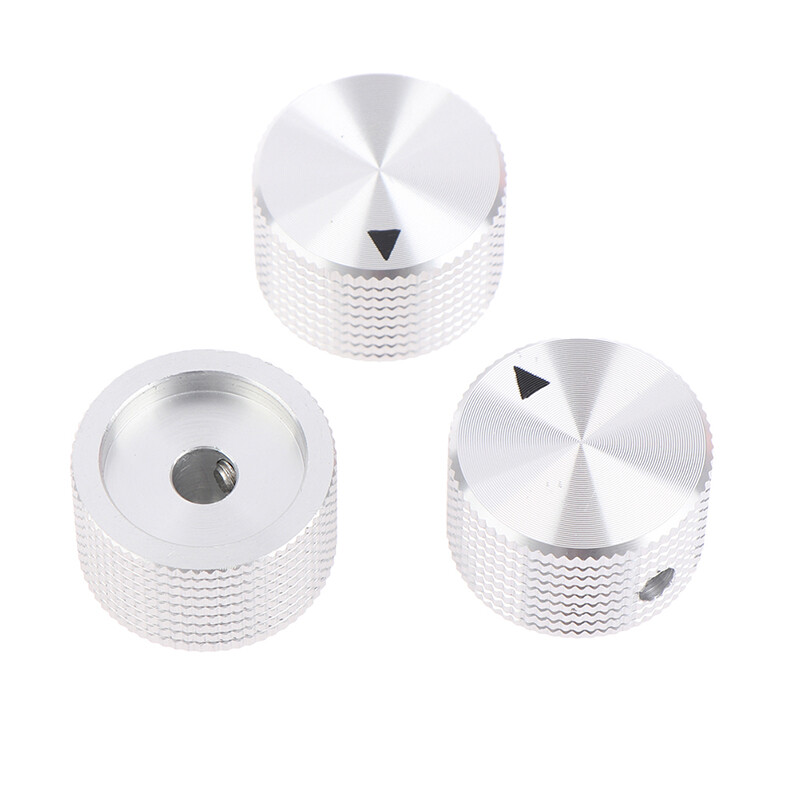 Hitn silver aluminum volume knob cap hole 6mm 25mm * 15mm potentiometer knob cap