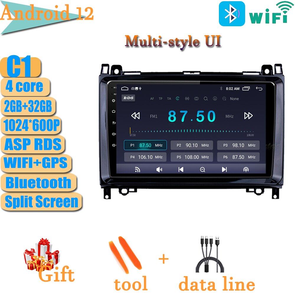 ระบบแอนดรอยด์12 Carplay สำหรับ Mercedes Benz B200สปรินเตอร์ W906 W639