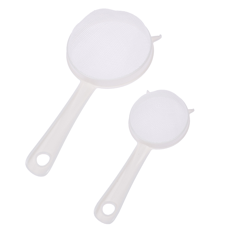 [Sirola] Kitchen Handheld Plastic Screen Mesh Tea Leaf Strainer Flour Sieve Colander