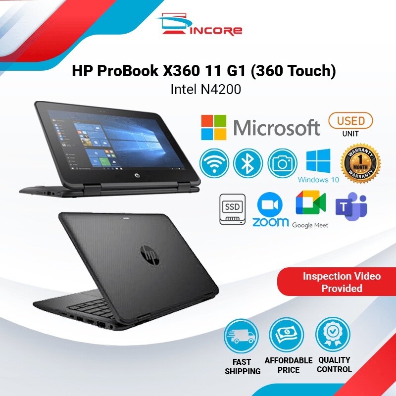 HP ProBook X360 11 G1 (360 Touch) Intel N4200 / 4GB 8GB DDR3 RAM / 128 256GB NVME SSD 2 in 1