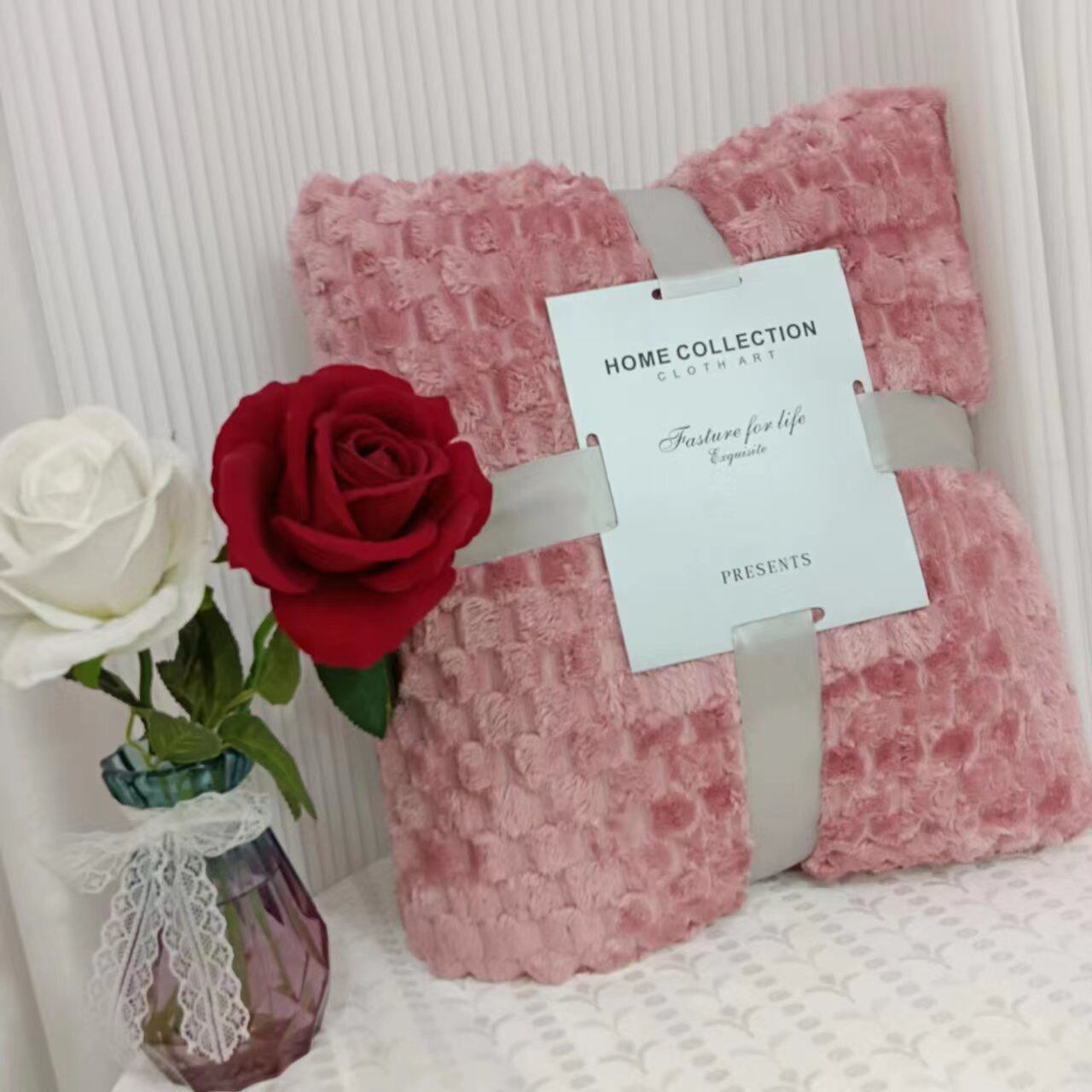 Thick Solid Color Flannel Blanket Air Conditioning Throw Blankets Warm Sofa Cover Hugging Beds-blankets