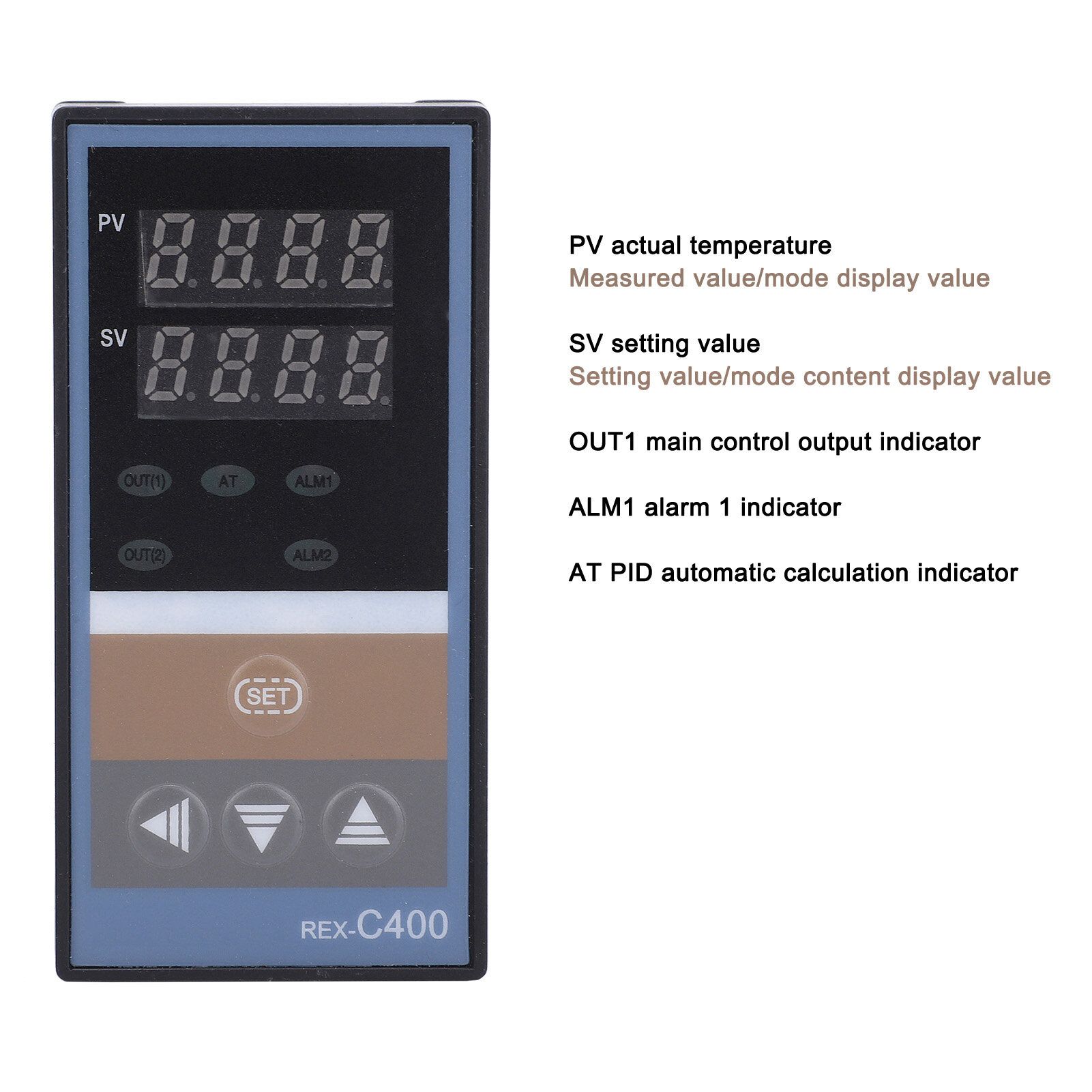 BERM Temperature Controller Smart Adjustable Regulator Thermostat Switch REX‑C400FK02‑MxDA 220V