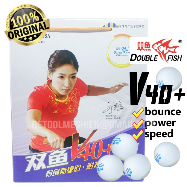 Genuine Double Fish V40+ (100pcs) Professional Volant Table Tennis Ball