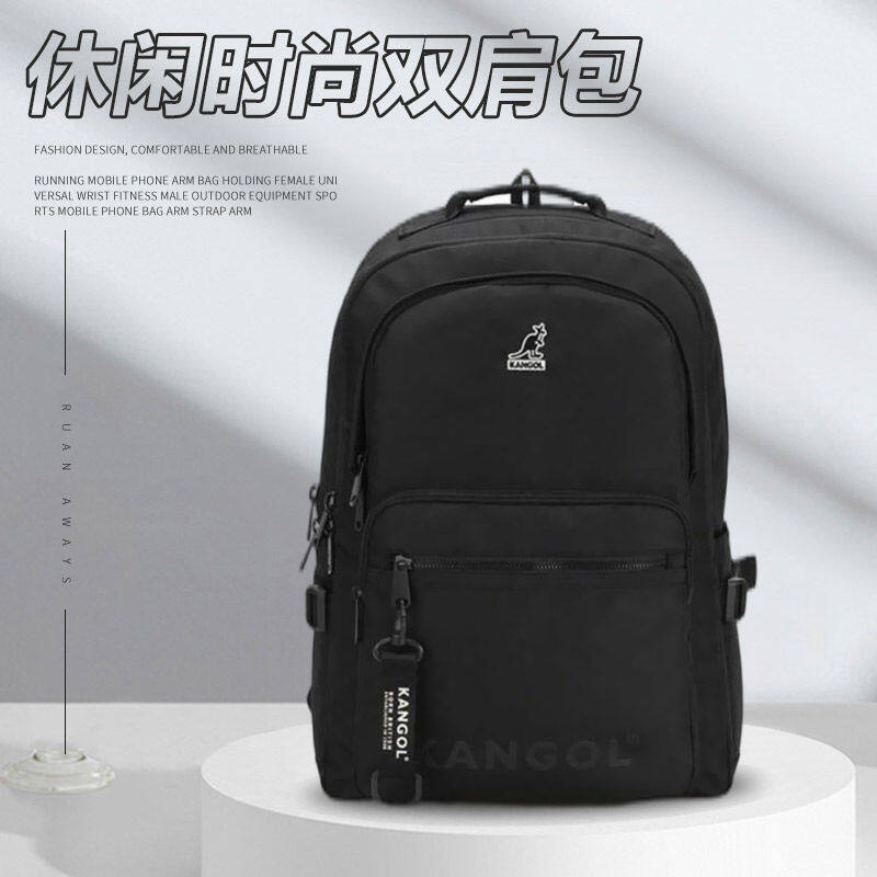 [Authentic] Kangol Backpack for Students Korean Internet Celebrity Large Capacity Computer Bag Commuter Schoolbag Trave