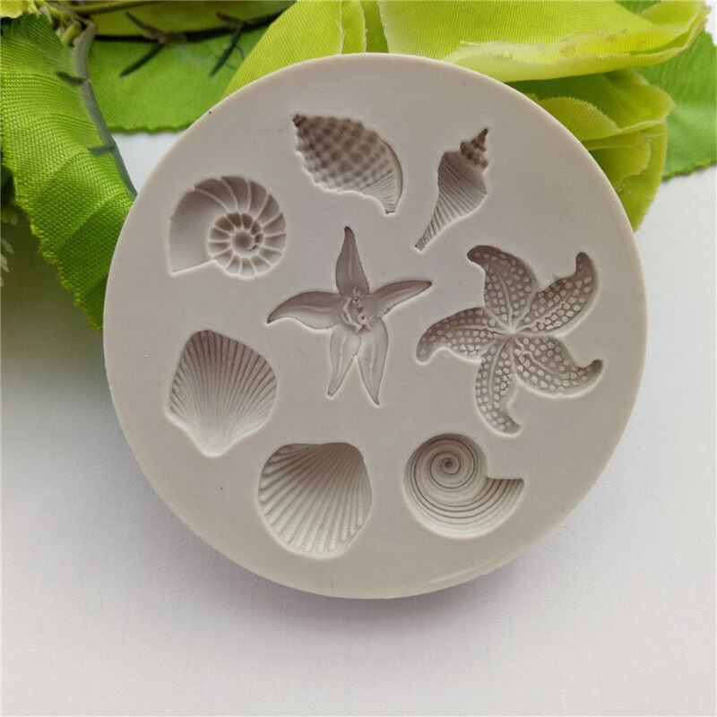UG Ocean Biological Conch Sea Shells Chocolate Cake Silicone Mold Kitchen Tools