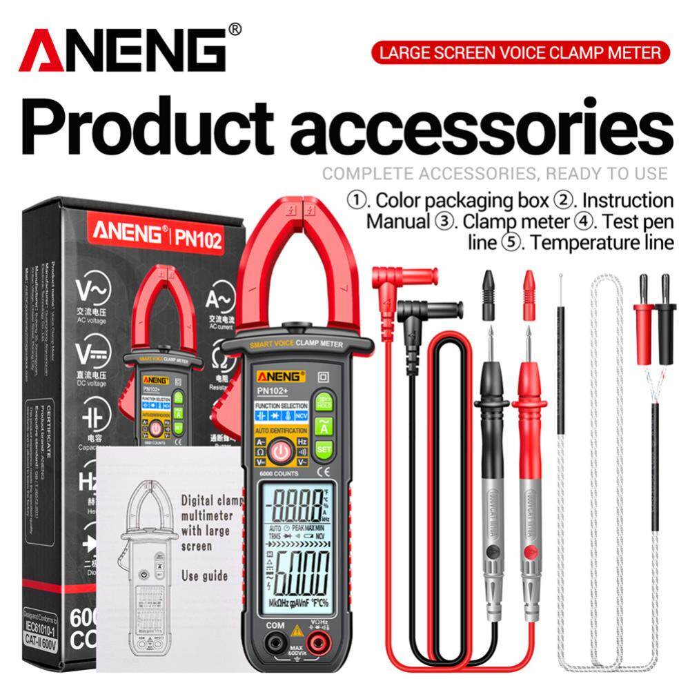 Ampe kế AC kẹp Meter 6000 đếm NCV vạn năng tự động điều chỉnh phạm vi OHM Volt Amp điện dung Temp Tester đa chức năng đèn nền dụng cụ điện
