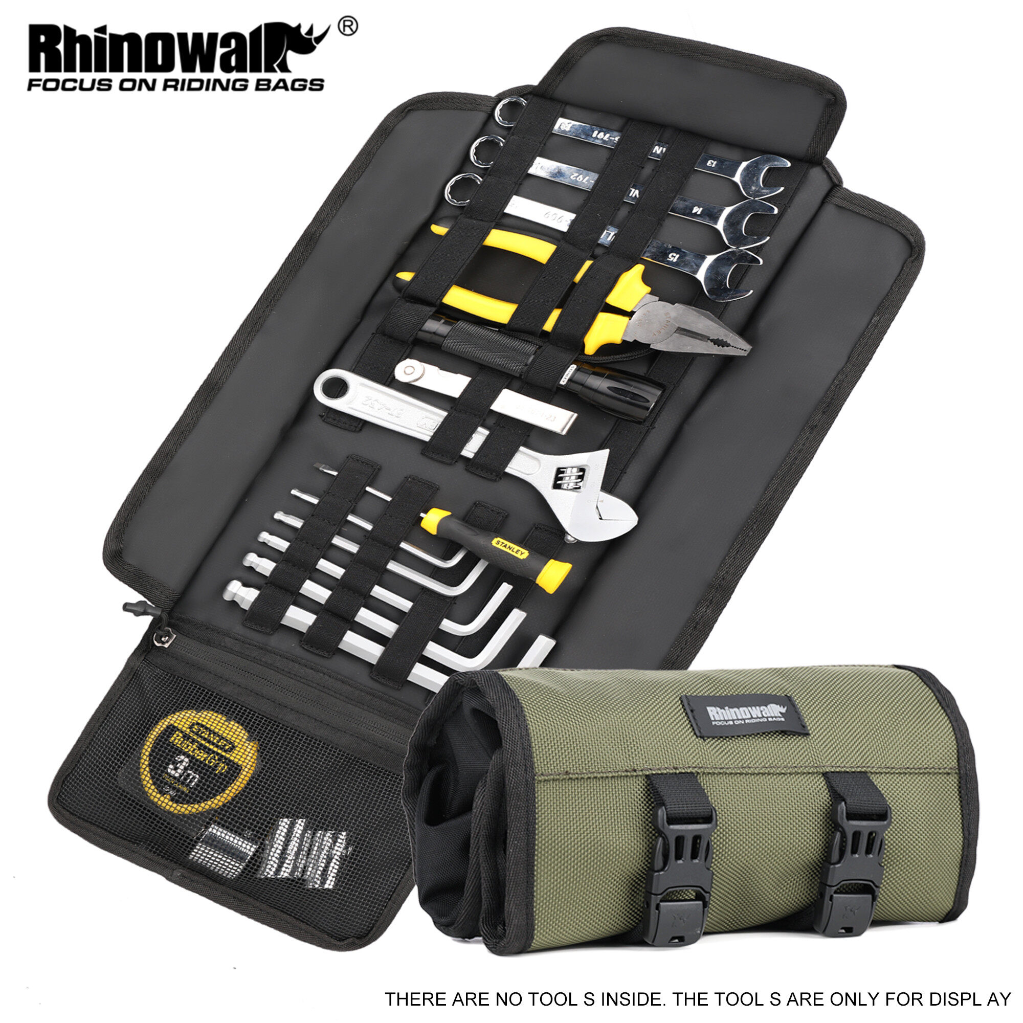 Rhinowalk Motorcycle Tool Reel Tail Moto Saddle Bumper Bag Front Bag Riding Side Bag Outdoor Travel Repair Storage Bag Bike Bag Motorcycle Accessories Without Tools