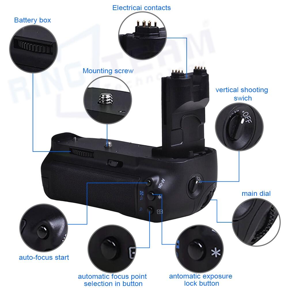 Vertical Battery Grip BG-E7 For Canon EOS 7D Digital SLR Camera As BG-E7 Battery Grip Work With LP-E6 Or 6X AA-Size