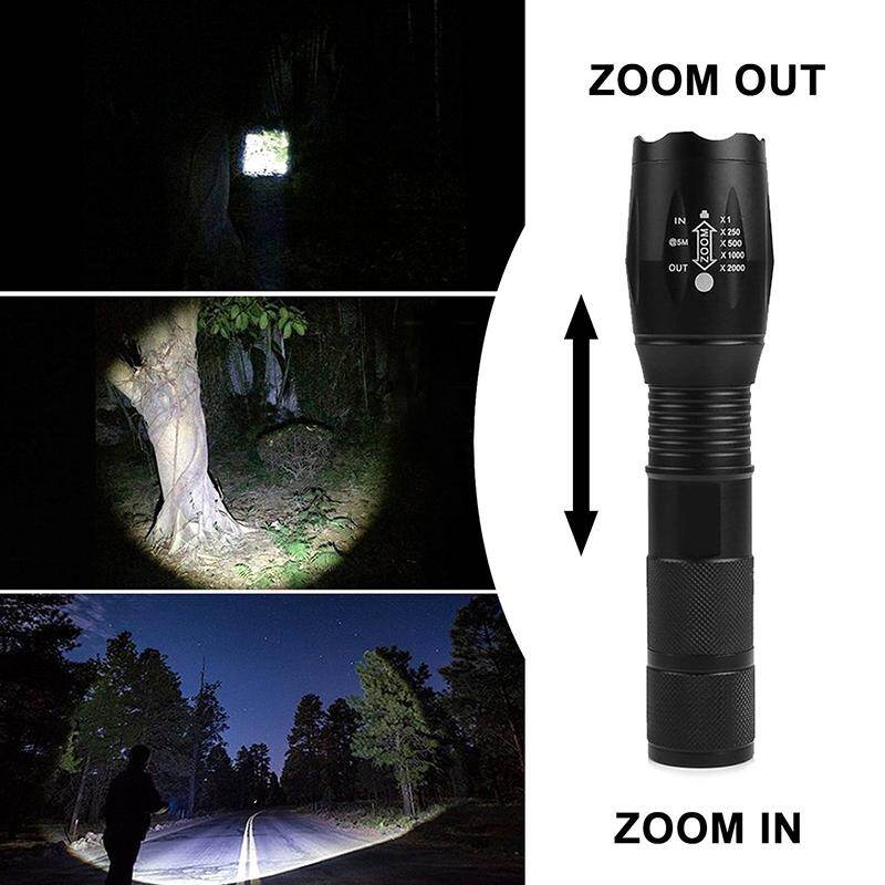 Vastar Ultra Bright  T6 LED 5 Mode Bright Zoom Flashlight Splashproof Torch