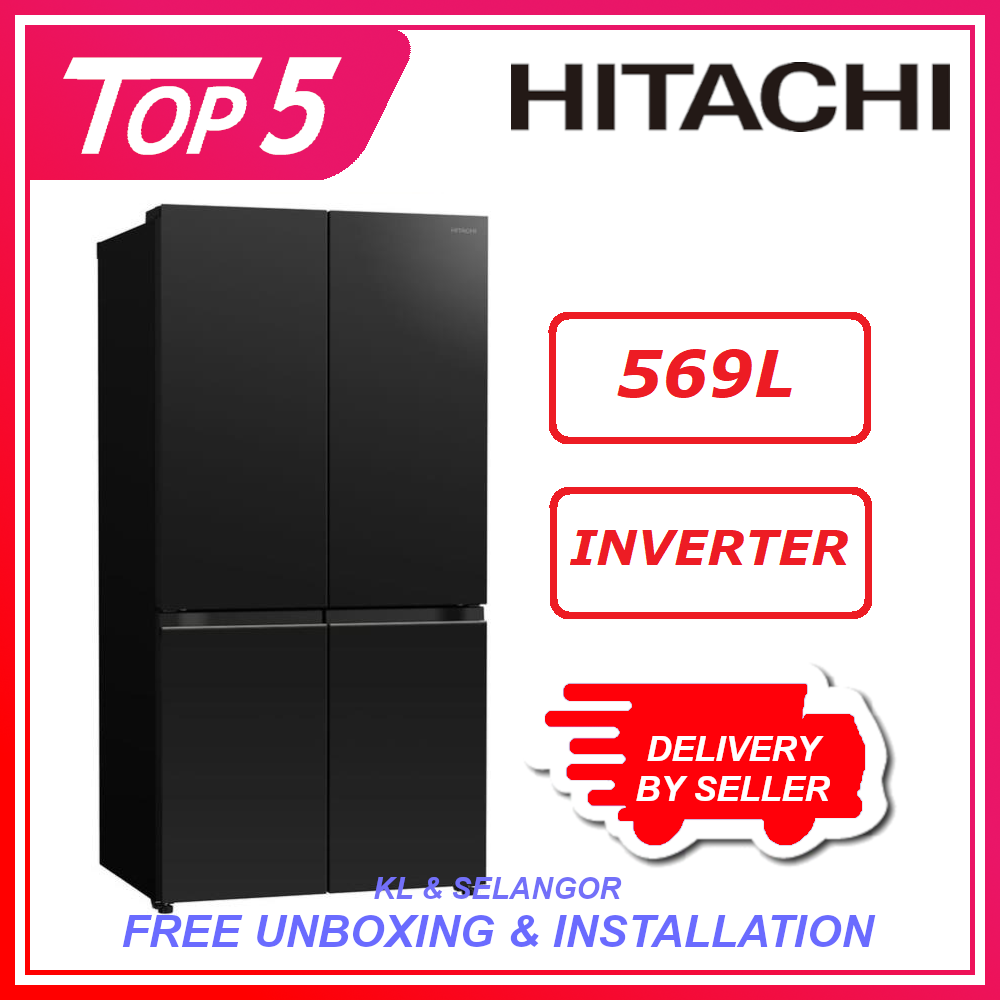 HITACHI 569L 4 DOOR FRENCH BOTTOM FREEZER INVETER REFRIGERATOR R