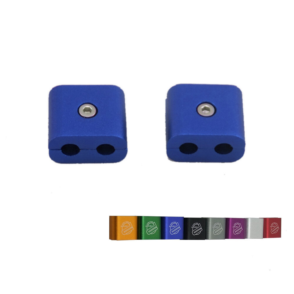 3pcs/pack JDM SPW Password Car Spark Plug Electrical Wire Clamp Separator Line Ignition Cable Clip Auto Decoration (Blue)