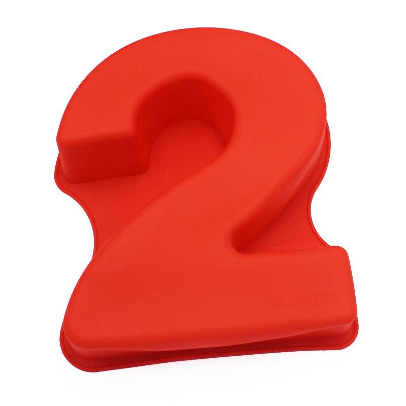 10inch Large Silicone Cake Mold 0-9 Number Digital Fondant Cake Mould Baking Pan for Birthday Festival Cake Decoration Tools