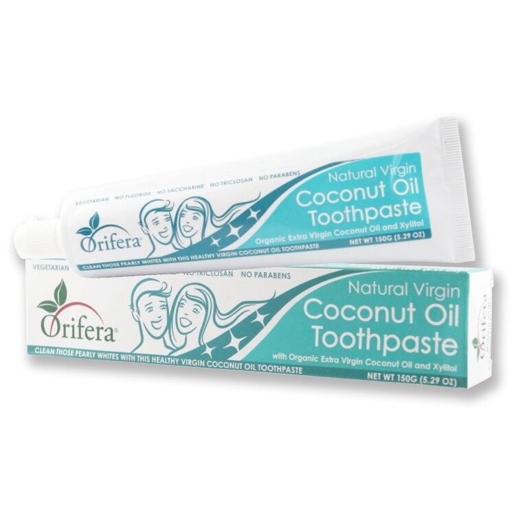 orifera natural virgin coconut oil toothpaste