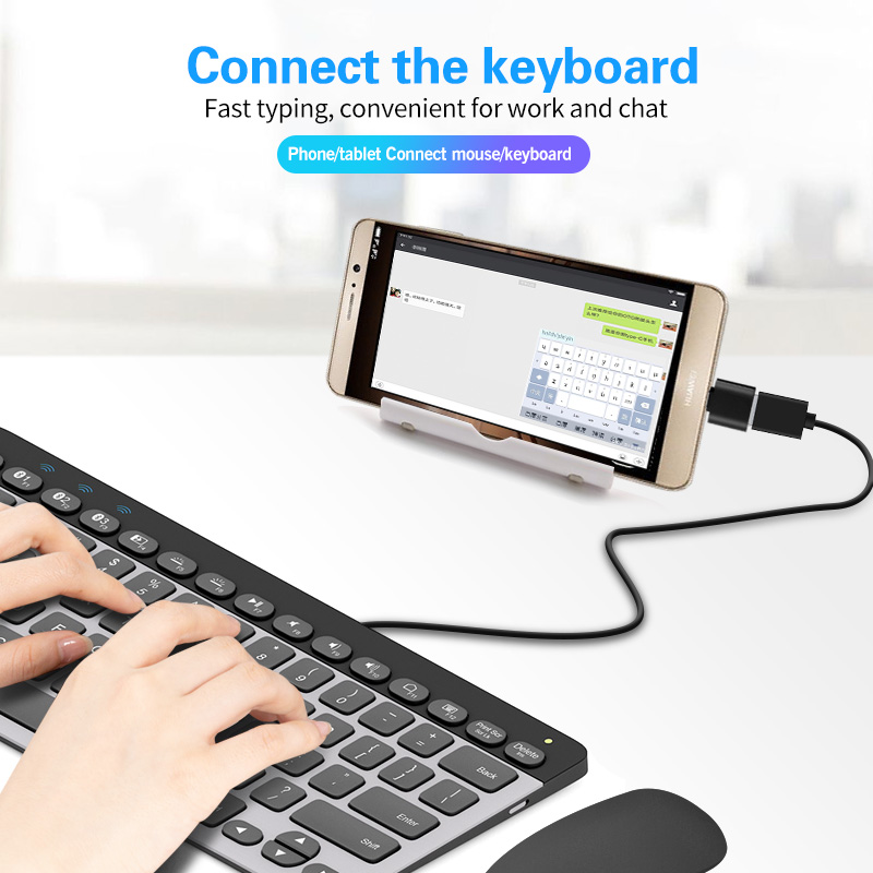 ECILY Bộ Chuyển Đổi OTG Type C Sang Usb Bộ Chuyển Đổi Điện Thoại Micro Usb 2.0 Bộ Chuyển Đổi Điện Thoại Thông Minh Usb Máy Tính Xách Tay Sang Chuột Usb Tay Cầm Chơi Game Ổ Đĩa Flash Đầu Cắm Otg