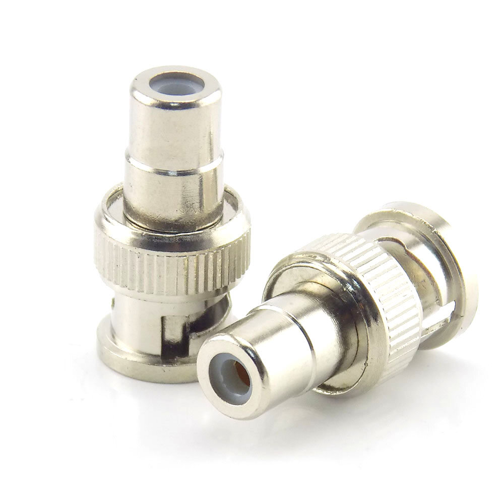 2Pcs เต้ารับตัวผู้ BNC RCA ปลั๊กตัวเมียตรงตัวแปลงหัวชาร์จอะแดปเตอร์ ...