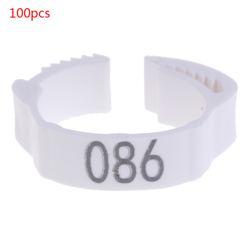 🙃100PCS Chicken Foot Ring Adjustable Size Poultry Leg Digital Label Buckle Ring