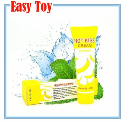 Hot Kiss Banana Flavored Edible Oral Sex Lubricant Oil Sex Toy For Male And Female Pelincir Lube 30ml