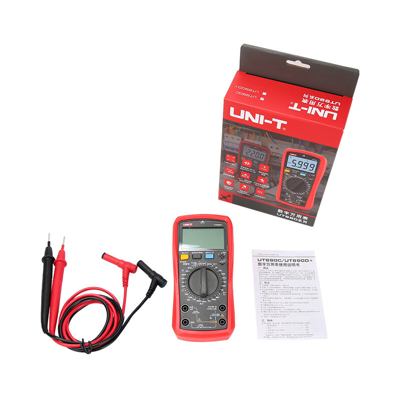 【Ready Stock】UNIT Digital Multimeter True RMS UT890C UT890D+ Manual Range AC DC Frequency Capacitance Temperature Tester Backligh