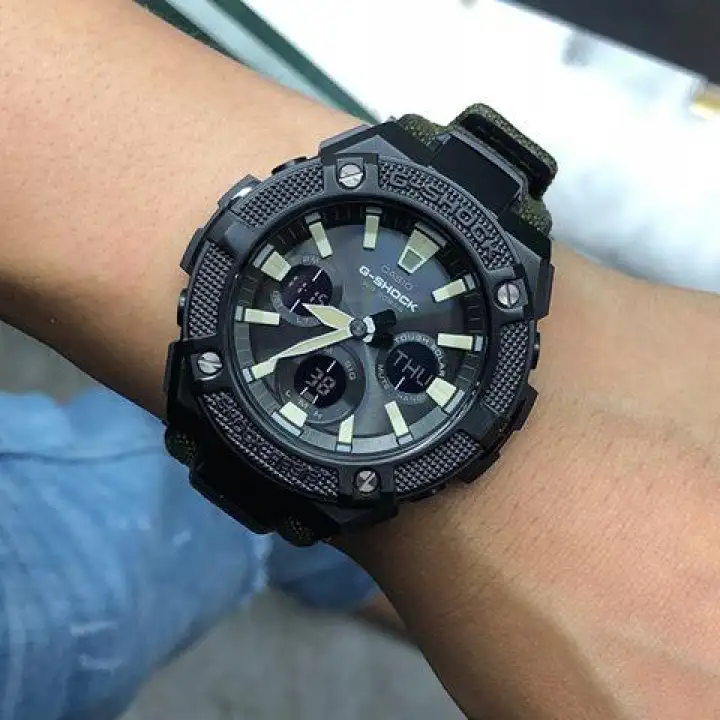 g shock with leather band