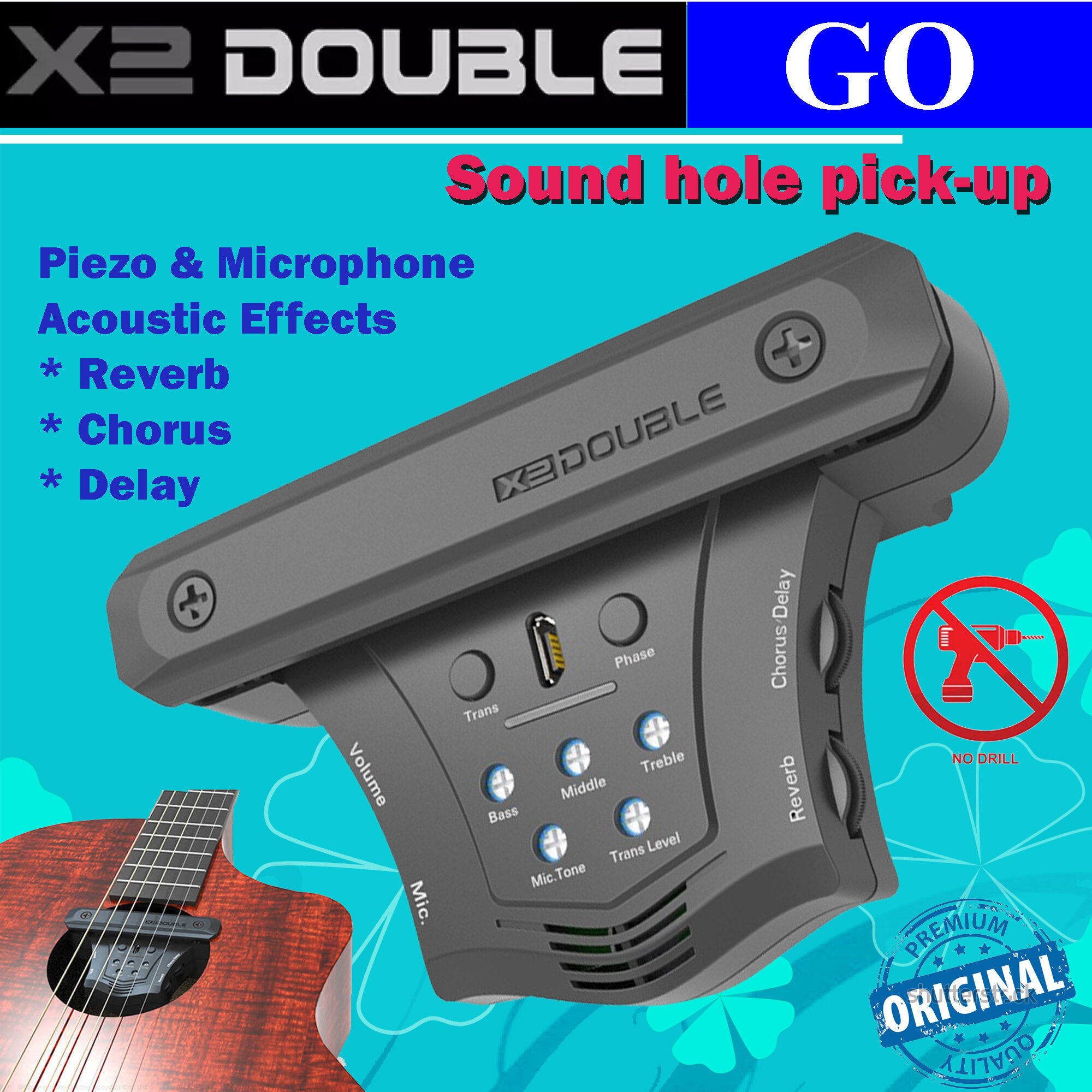 x2 double g0 acoustic guitar pickup