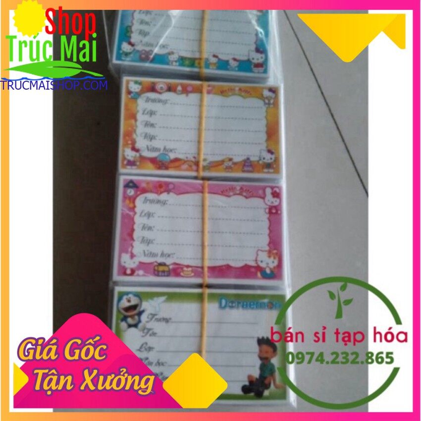 Nhãn vở Combo 80 chiếc nhãn vở có keo dính ✅