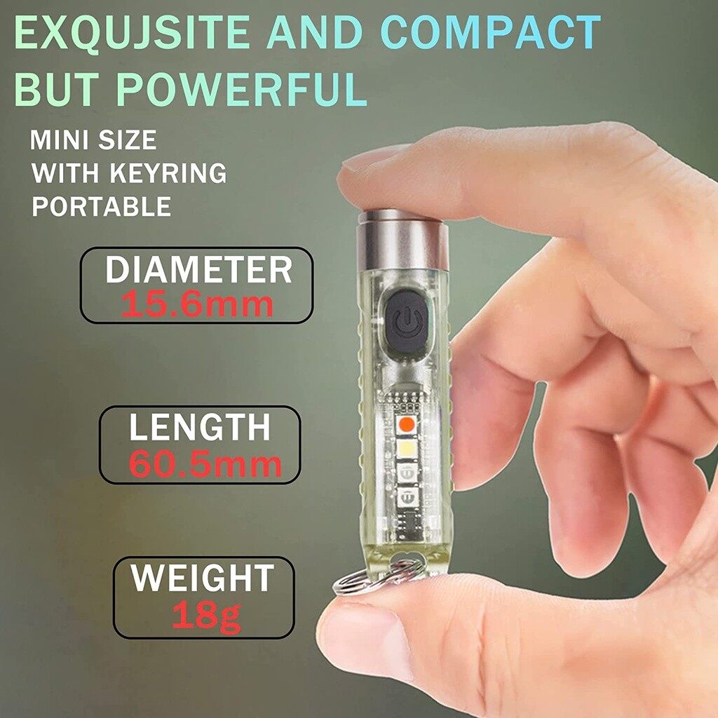 Đèn Pin LED Mini S11 Chính Hãng Đèn Pin Móc Khóa Có Thể Sạc Lại Đèn Pin Cắm Trại Chống Nước Mạnh Mẽ Cầm Tay