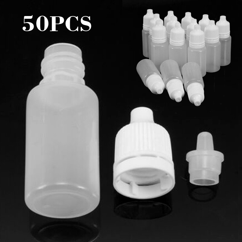 Bokali 50 cái 10ml Protable nhựa rỗng có thể bóp lọ có ống nhỏ giọt Thuốc nhỏ mắt