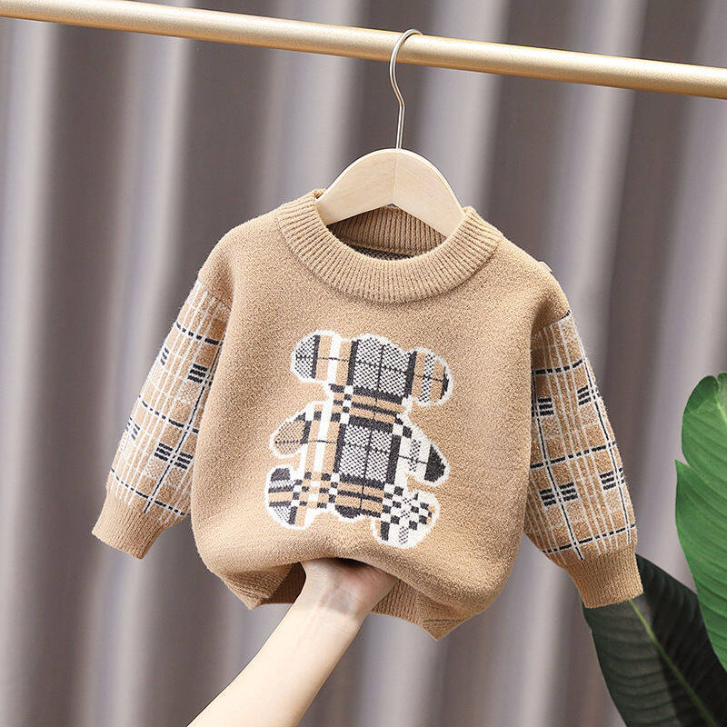 Boys' Sweaters, Children's Sweaters, 2021 Autumn and Winter New Baby Boys' Pullover Base Sweaters