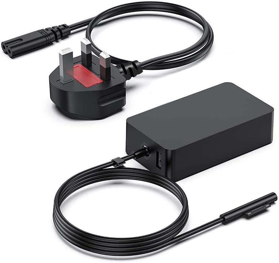Bộ Sạc Surface Pro 65W, Bộ Sạc Surface Book Cshare 15V 4A, Nguồn Điện Tương Thích Với Microsoft Surface Book Surface Pro 7 6 5 4 3 X Máy Tính Bảng Surface Go Surface Bộ Chuyển Đổi Máy Tính Xách Tay Có Cổng Sạc USB