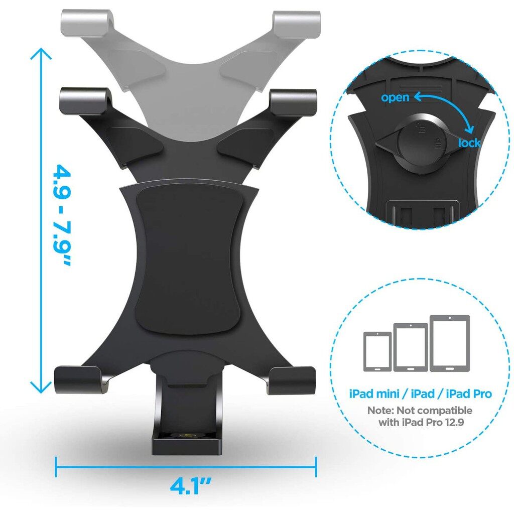 iPad Tripod Mount Bracket Holder Adapter Universal Tablet Clamp Holder