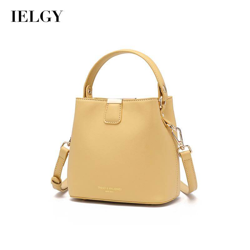 IELGY Women's shoulder messenger bag all-match fashion bucket bag