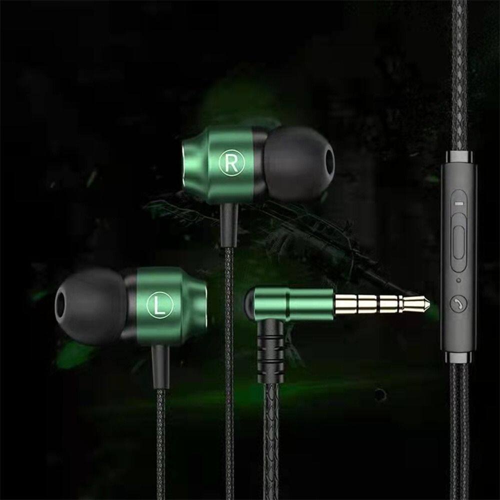 OOC Màu xanh lá cây Dành cho điện thoại Âm thanh nổi Bass Giắc L Tai nghe nhạc Có Micro Tai nghe micro Tai nghe có dây Tai nghe nhét tai loại C Tai nghe 3.5mm