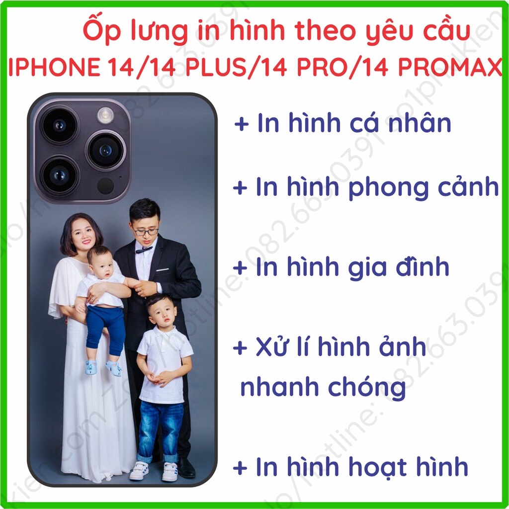 Ốp lưng iphone 14 promax / 14 pro/ 14+ / 14 in hình theo yêu cầu