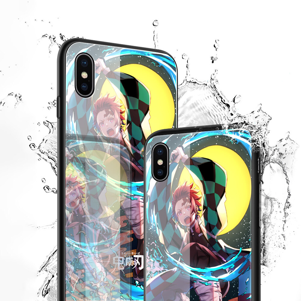 UCUC Phone case casing For Xiaomi Redmi Note7 Note 7 Pro Redmi Note 8 Note 8 Pro Note 8T Note 6 Note 6 Pro Case Shockproof Anime Demon Phone Case Glossy Tempered Glass Casing Cover