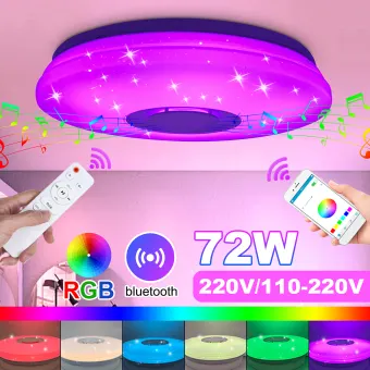 Flash Deal Modern 72w Led Rgb Bluetooth Speaker Music Ceiling