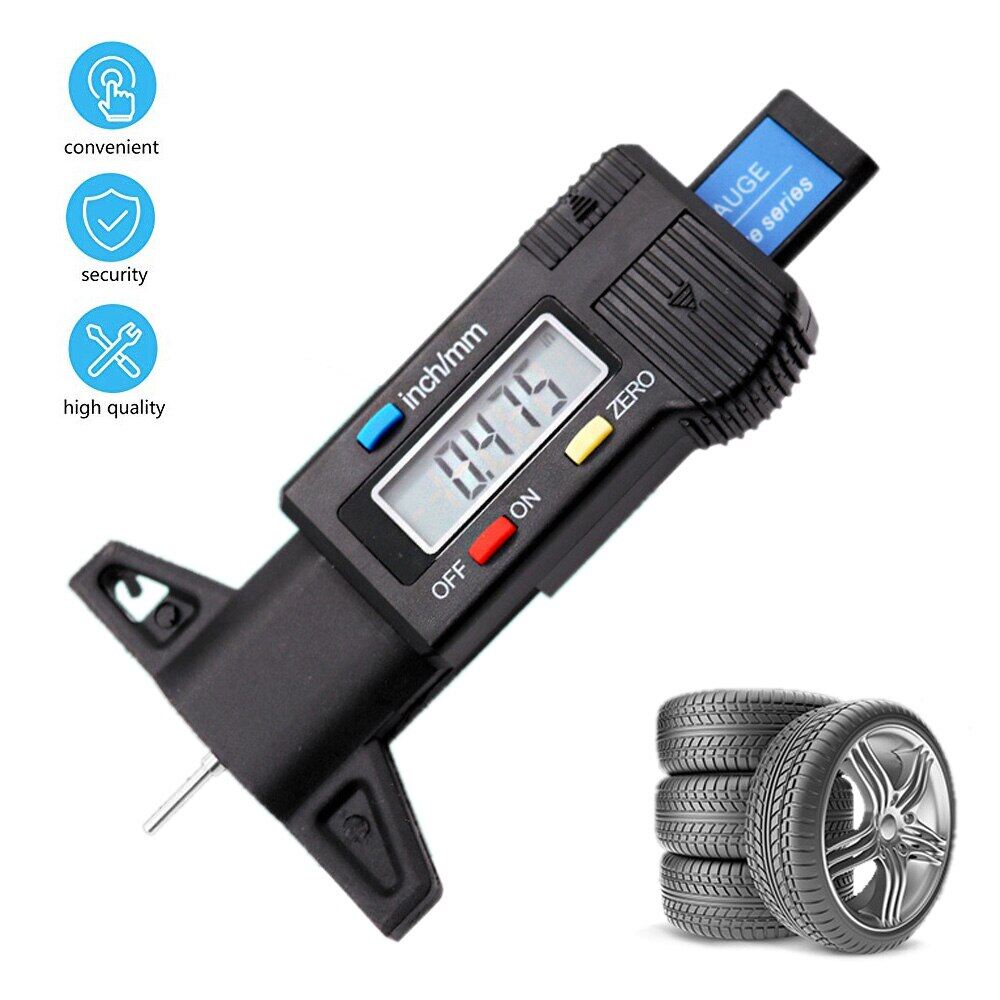 Diymore Digital Car Tire Depth Gauge Tire Tread Gauge Tire Wear Detection and Measurement Tool Caliper Thickness Gauge Monitoring System