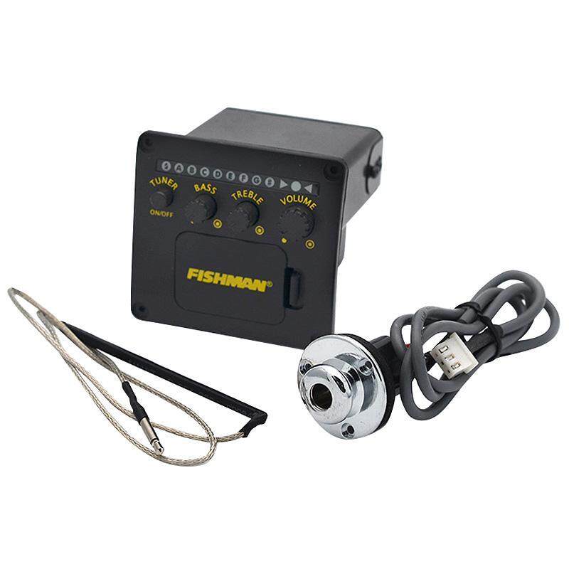 Fishman 2 Bands Equalizer Eq With Tuner For Acoustic Guitar Pickup Black