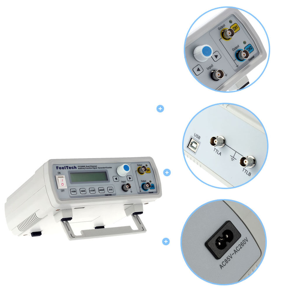 Smart Sensor High Precision Digital DDS Dual-channel Function Signal Source Generator Arbitrary Waveform/Pulse Frequency Meter 12Bits 250MSa/s Sine Wave 24MHz