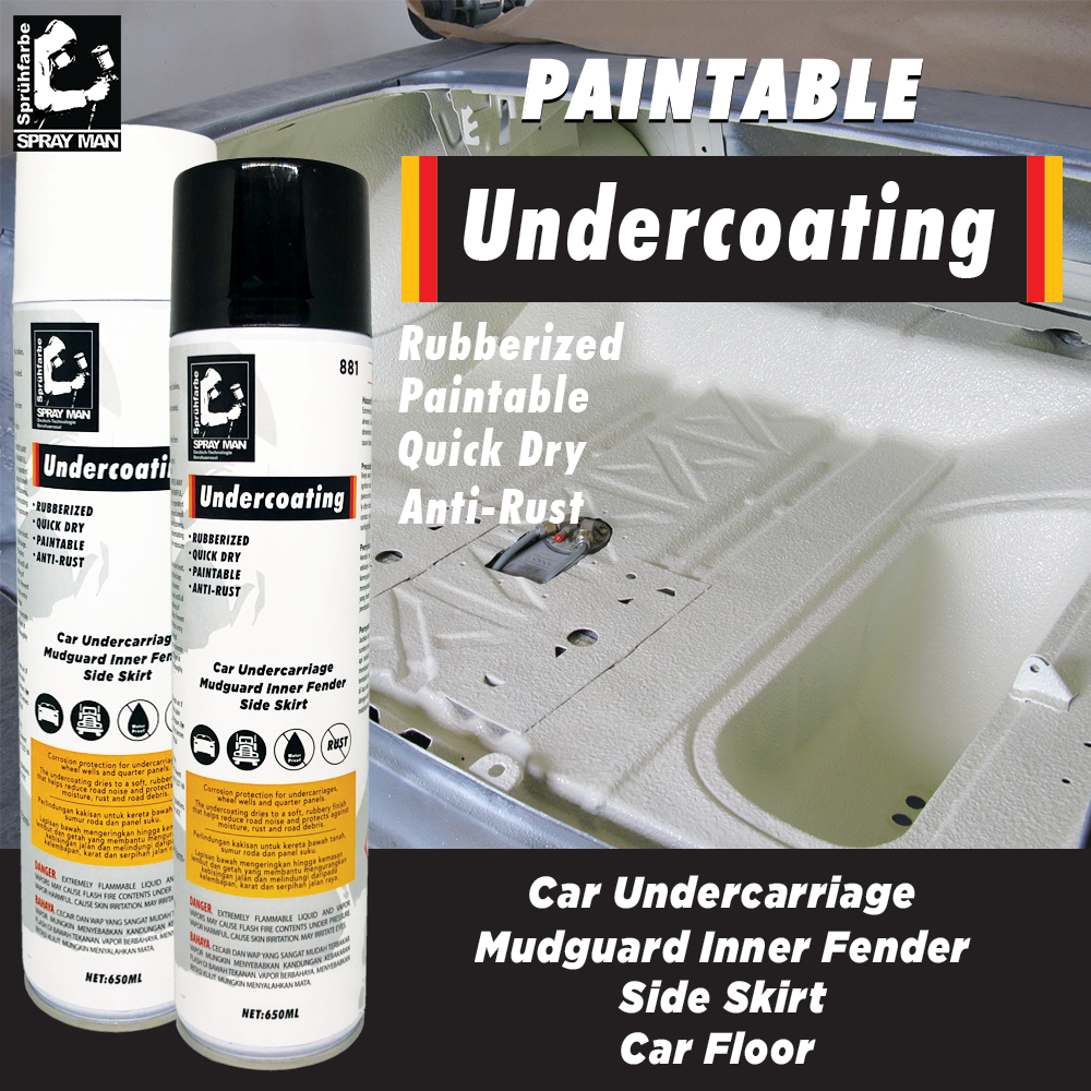 Aerosol Paintable Rubberized Undercoating 650ml Low VOC High Quality